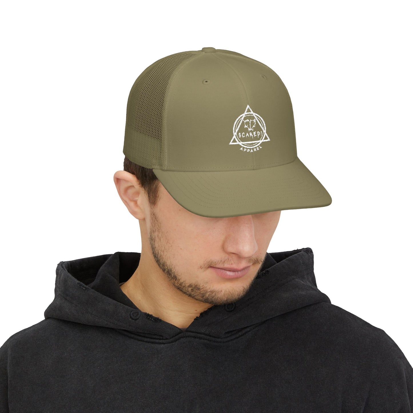 Embroidered Snapback Trucker Cap - Scared Apparel Design